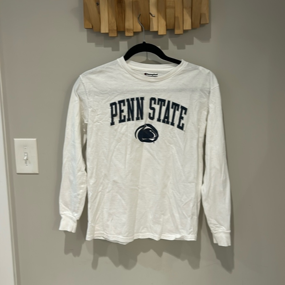 Penn State long sleeve T white Champion brand youth size L